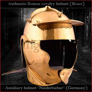 Authentic replica "Niederbieber" auxiliary infantery helmet (brass) Outlet Factory Outlet