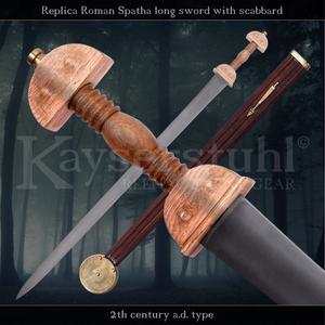 Authentic replica - Spatha (Late Roman sword) with can band scabbard Discount Authentic Online