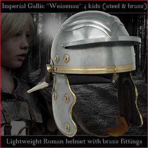 Lightweight Galea helmet for kids "Imperial Gallic" (steel & brass) Cheap Sale Low Pice Fee Shipping