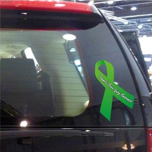 Traumatic Brain Injury Awareness Ribbon Vinyl Sticker Reliable