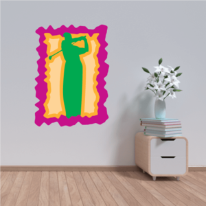 Golfer Wall Decal - Vinyl Sticker - Car Sticker - Die Cut Sticker - CDSCOLOR058 Free Shipping Get To Buy
