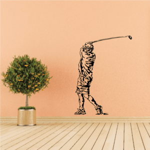 Golfer Wall Decal - Vinyl Decal - Car Decal - CDS095 Reliable For Sale