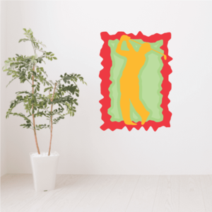 Golfer Wall Decal - Vinyl Sticker - Car Sticker - Die Cut Sticker - CDSCOLOR054 Shop Offer Cheap Pice