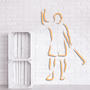 Golfer Wall Decal - Vinyl Sticker - Car Sticker - Die Cut Sticker - CDSCOLOR040 Outlet Finishline
