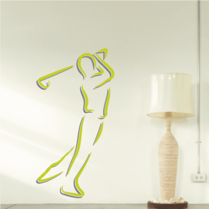 Golfer Wall Decal - Vinyl Sticker - Car Sticker - Die Cut Sticker - CDSCOLOR032 Big Discount Cheap Pice