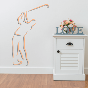 Golfer Wall Decal - Vinyl Sticker - Car Sticker - Die Cut Sticker - CDSCOLOR010 Discount Countdown Package