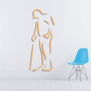Golfer Wall Decal - Vinyl Sticker - Car Sticker - Die Cut Sticker - CDSCOLOR039 High Quality