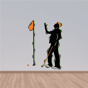 Golfer Wall Decal - Vinyl Sticker - Car Sticker - Die Cut Sticker - CDSCOLOR082 Clearance Amazon