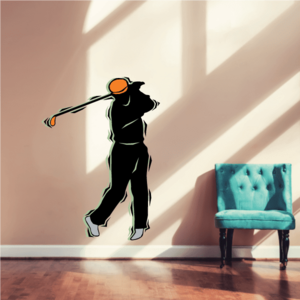 Golfer Wall Decal - Vinyl Sticker - Car Sticker - Die Cut Sticker - CDSCOLOR076 2025 Cheap Pice