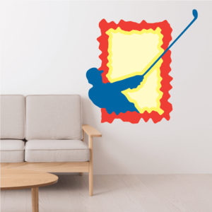 Golfer Wall Decal - Vinyl Sticker - Car Sticker - Die Cut Sticker - CDSCOLOR056 Free Shipping Comfortable