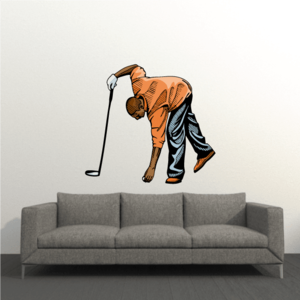Golfer Wall Decal - Vinyl Sticker - Car Sticker - Die Cut Sticker - CDSCOLOR068 Outlet Popular