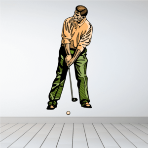 Golfer Wall Decal - Vinyl Sticker - Car Sticker - Die Cut Sticker - CDSCOLOR069 Low Pice Fee Shipping Sale Online