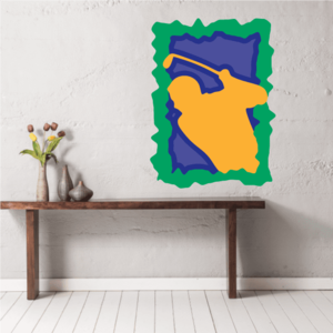 Golfer Wall Decal - Vinyl Sticker - Car Sticker - Die Cut Sticker - CDSCOLOR051 From China
