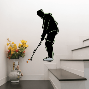 Golfer Wall Decal - Vinyl Sticker - Car Sticker - Die Cut Sticker - CDSCOLOR079 View Cheap Pice