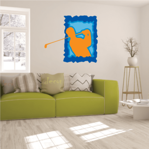 Golfer Wall Decal - Vinyl Sticker - Car Sticker - Die Cut Sticker - CDSCOLOR046 Sale Amazon
