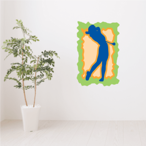Golfer Wall Decal - Vinyl Sticker - Car Sticker - Die Cut Sticker - CDSCOLOR045 High Quality Buy Online