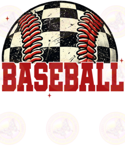 Baseball Checkered Red Discount Pices