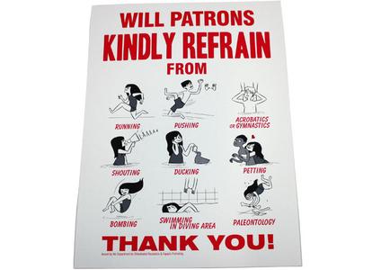 Pool Safety Print Sale Manchester