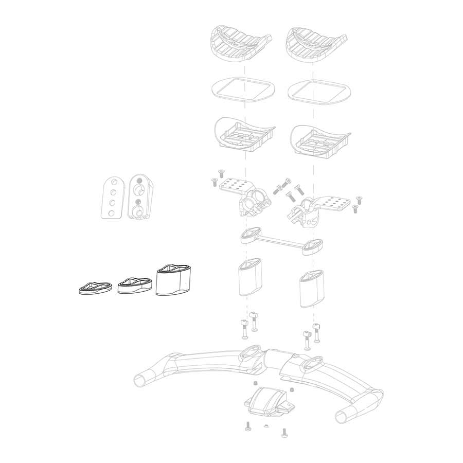 Zipp Vuka Aero C1 Riser Kit (2 x 5 mm 4 x 10mm 2 x 30 mm) with bolts For Sale Finishline