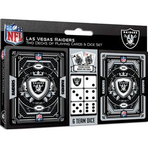 Las Vegas Raiders - 2-Pack Playing Cards & Dice Set Outlet Best Sale