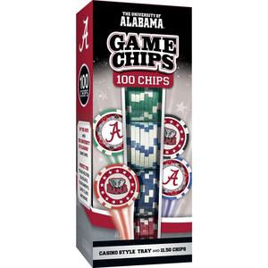 Alabama Crimson Tide 100 Piece Poker Chips Free Shipping High Quality