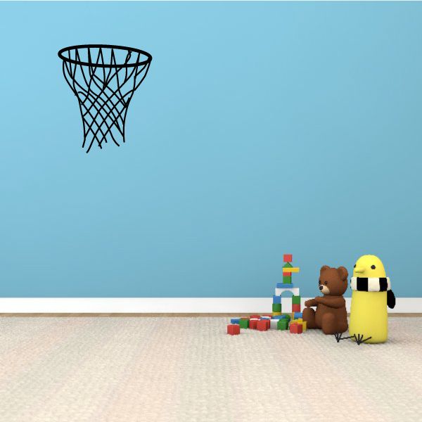 Basketball Distressed Hoop Net Decal In China Cheap Pice