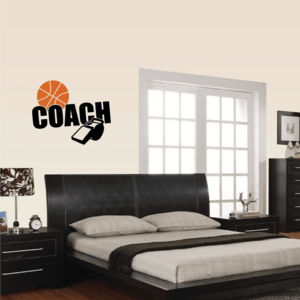 Basketball Coach w/ Whistle Decal Free Shipping Real