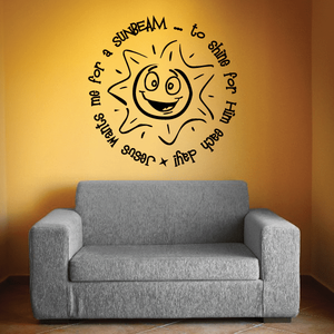 Jesus wants me for a sunbeam to shine for him each day Decal Free Shipping Shop