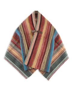 Merino Wool Blanket Poncho - Southwestern Stripe Recommend