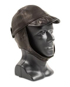 Leather Aviator Cap - Mud Black Free Shipping Real