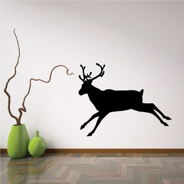 Graceful Jumping Reindeer Decal Buy Cheap Discount