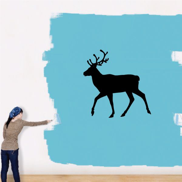Graceful Walking Reindeer Decal Discount Pices