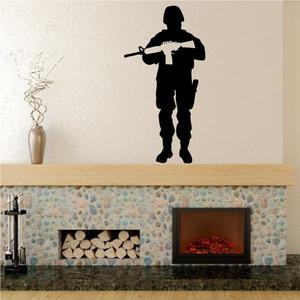 Standing Soldier with Rifle Decal Free Shipping Tumblr