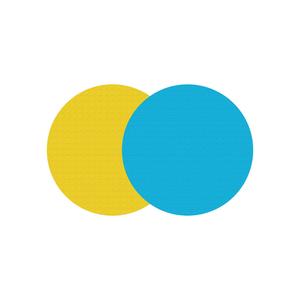 BULLSEYE THIN BLACK-  YELLOW/BLUE Get To Buy