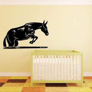 Horse Leaping Over Bar Decal Sale Big Discount