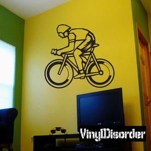 Speedy Stride Cyclist Pose Decal Cheap Sale Supply