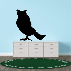 Horned Owl Watching Decal Authentic