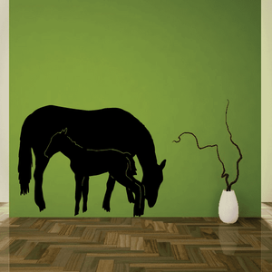 Horse Grazing with Foal Decal Sale Big Discount