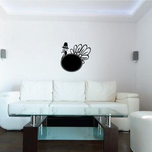 Thanksgiving Turkey Wearing Pilgrim Hat Decal With Paypal For Sale