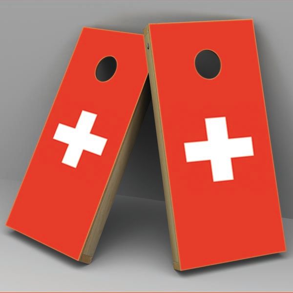 Switzerland Flag Cornhole Board Vinyl Decal Wrap Big Sale Cheap Online