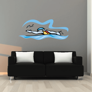 Swimming Wall Decal - Vinyl Sticker - Car Sticker - Die Cut Sticker - CDSCOLOR001 Outlet Best Place