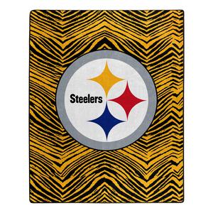 Zubaz X Northwest NFL Pittsburgh Steelers Zubified 50X60 Raschel Throw Blanket High Quality Buy Online