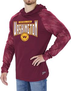 Zubaz Washington Football Team NFL Men's Team Color Hoodie with Tonal Viper Sleeves Clearance Hot Sale