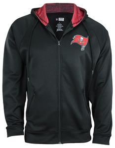 Zubaz Tampa Bay Buccaneers NFL Men's Full Zip Fleece Hoodie Jacket, Black Discount For Sale