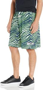 Zubaz Seattle Seahawks NFL Men's Classic Zebra Print Shorts with Team Logo Real Online