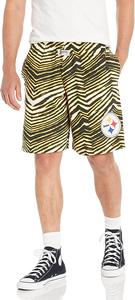 Zubaz Pittsburgh Steelers NFL Men's Classic Zebra Print Shorts with Team Logo Cheap Best Store To Get