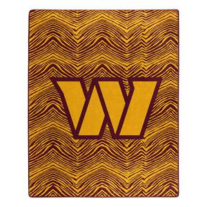 Zubaz X Northwest NFL Washington Commanders Zubified Raschel Throw Blanket Buy Cheap Clearance Store