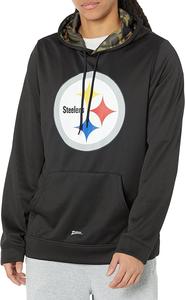 Zubaz Pittsburgh Steelers NFL Men's Team Color Hoodie with Team Camo Liner High Quality For Sale