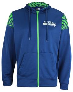 Zubaz Seattle Seahawks NFL Men's Full Zip Hoodie with Zebra Print Details Cheap Pices Authentic