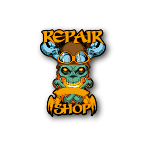 Piolt Repair Shop Skull Sticker Discount Big Discount